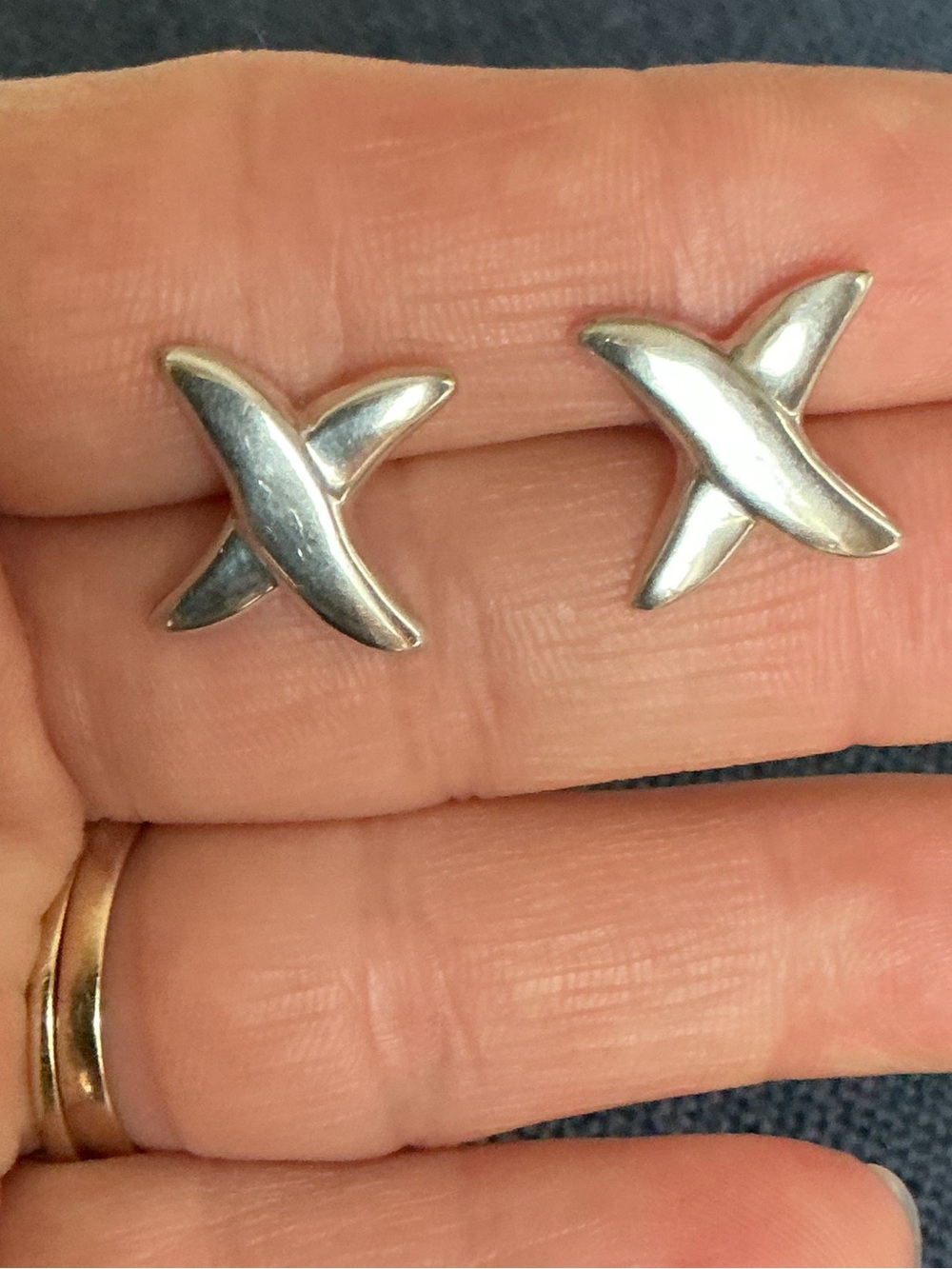 925 Silver X Earrings